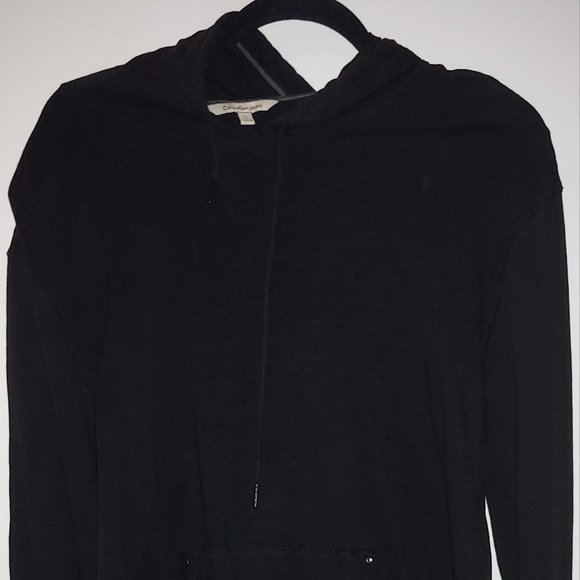 Calvin Wool Hoodie Sweater Size Medium  Pull String and Button Up - Picture 1 of 8